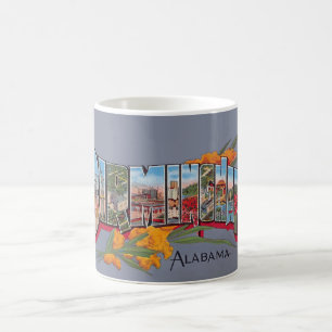 Vintage Birmingham AL Postkarten-Tasse Kaffeetasse