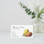 Vintage Birnen, Bio Lebensmittel, reifen Früchte Visitenkarte (Stehend Vorderseite)