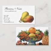 Vintage Birnen, Bio Lebensmittel, reifen Früchte Visitenkarte (Vorne/Hinten)