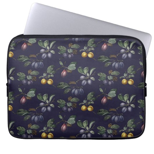 Vintage Birnen und Pflaumen Laptopschutzhülle (Vorderseite)