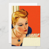 Vintage Birthday Cake Candle Blank Einladung (Vorne/Hinten)