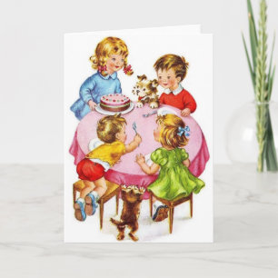Vintage Birthday Greeting Card Karte