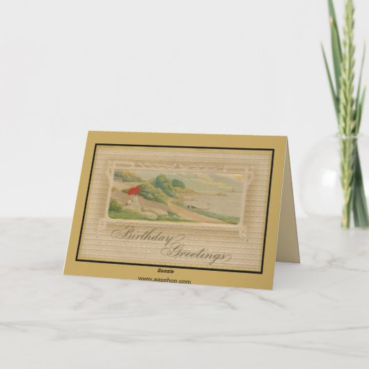 Vintage birthday greetings karte (Rückseite)