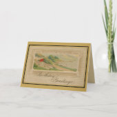 Vintage birthday greetings karte (Vorderseite)