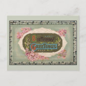 Vintage birthday greetings postkarte (Vorderseite)