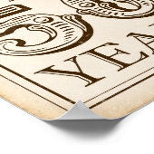 Vintage BIS 50 JAHRE ABBILDUNG Poster (Ecke)