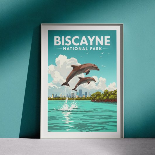 Vintage Biscayne Nationalpark Poster