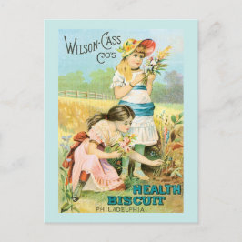 Vintage Biscuit Girls Postcard Postkarte
