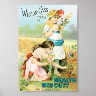 Vintage Biscuit-Werbung Poster