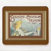 Vintage Biscuits Schokolade Delacre und Mousepad (Vorne)