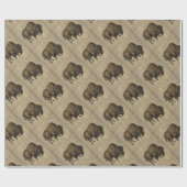 Vintage Bison Geschenkpapier (Flach)