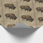 Vintage Bison Geschenkpapier (Ecke)