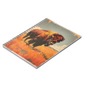 Vintage Bison-Illustration Notizblock (Linke Seite)
