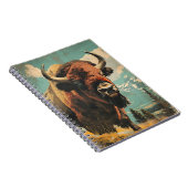 Vintage Bison-Illustration Notizblock (Rechte Seite)