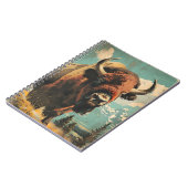 Vintage Bison-Illustration Notizblock (Linke Seite)