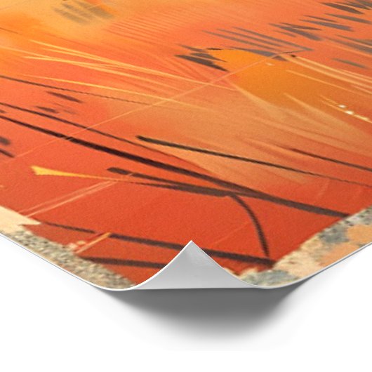 Vintage Bison-Illustration Poster (Ecke)