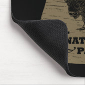 Vintage-Bison Yellowstone-Nationalpark Mousepad (Ecke)