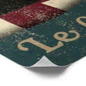 Vintage Bistro-Katze Poster (Ecke)