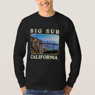 Vintage Bixby Bridge Landschaft California T-Shirt