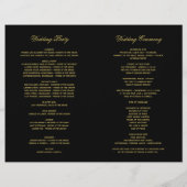 Vintage Black and Gold Art Deco Hochzeitsprogramme (Rückseite)