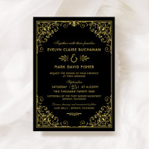 Vintage Black and Gold Art Deco Wedding