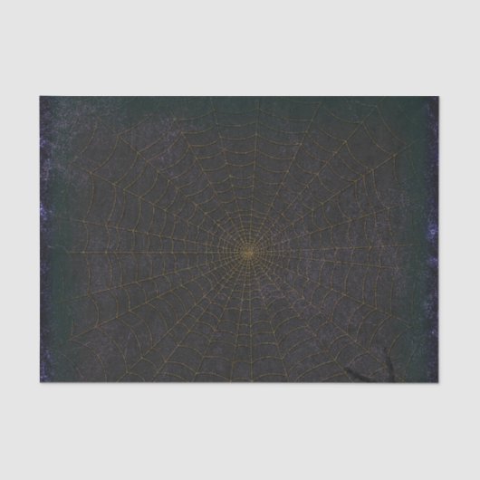 Vintage Black and Gold Spiderweb Seidenpapier (Vorderseite)
