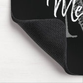 Vintage black and white typography name monogram mousepad (Ecke)