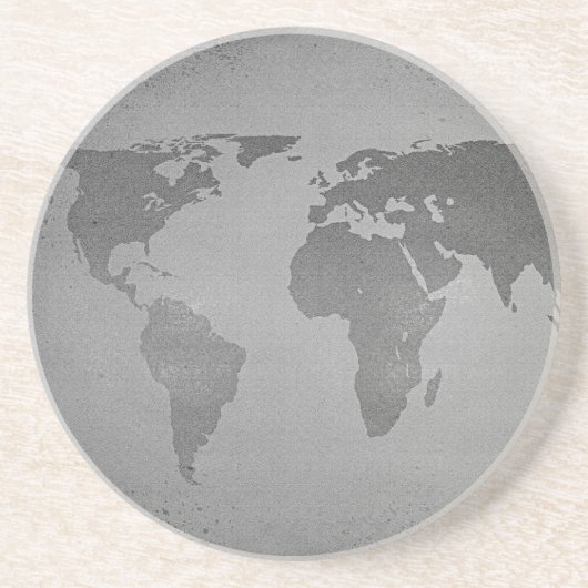 Vintage black and white world map getränkeuntersetzer (Vorne)