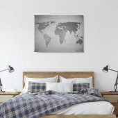 Vintage black and white world map leinwanddruck (Insitu (Schlafzimmer))