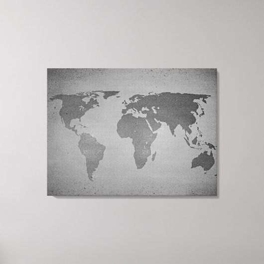 Vintage black and white world map leinwanddruck (Vorderseite)