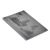 Vintage black and white world map notizblock (Rechte Seite)