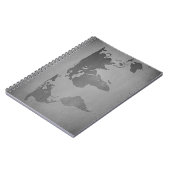 Vintage black and white world map notizblock (Linke Seite)