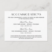 Vintage Black Art Deco Hochzeitsunterkünfte Begleitkarte (Vorderseite)