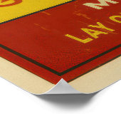 Vintage Black Bat Firecracker Label Poster (Ecke)