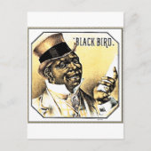 Vintage Black Bird Box Kunst Postkarte (Vorderseite)