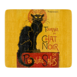 Vintage Black Cat Art Nouveau Paris Süße Chat Noir Schneidebrett