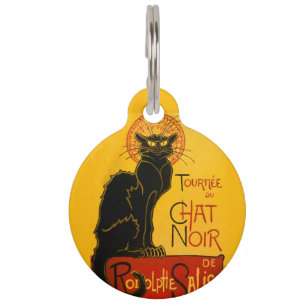 Vintage Black Cat Art Nouveau Paris Süße Chat Noir Tiernamensmarke