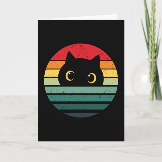 Vintage Black Cat Karte (Vorderseite)