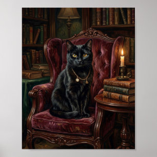 Vintage Black Cat Parlor I Vintage Malerei Poster