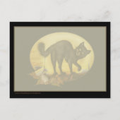 Vintage Black Cat Postkarte (Rückseite)