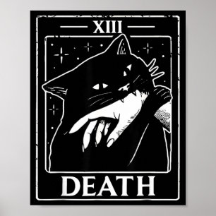 Vintage Black Cat Tarot Karte Regierungsbehördeth Poster