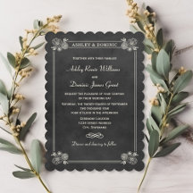 Vintage Black Chalkboard Hochzeit