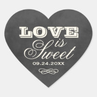 Vintage Black Chalkboard Liebe ist süße Hochzeit