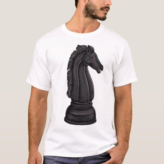 Vintage black chess piece  T-Shirt (Vorderseite)