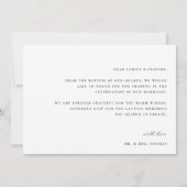 Vintage Black Crest Monogram Wedding Photo Dankeskarte (Rückseite)