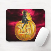 Vintage Black Devil auf Jack o' Lantern Mousepad (Mit Mouse)