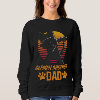 Vintage Black German Shepherd Vater Fathers Day Fü Sweatshirt