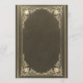 Vintage Black Gold Elegant Script Boy Bestätigung Einladung (Rückseite)