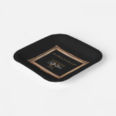 Vintage Black & Gold-Hochzeit Pappteller (Gewinkelt)