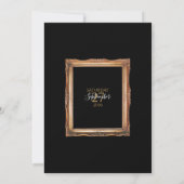 Vintage Black & Gold-Hochzeit Save The Date (Rückseite)